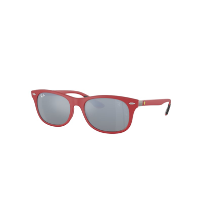 Shop Ray Ban Sunglasses Unisex Rb4607m Scuderia Ferrari Collection - Red Frame Green Lenses 55-17