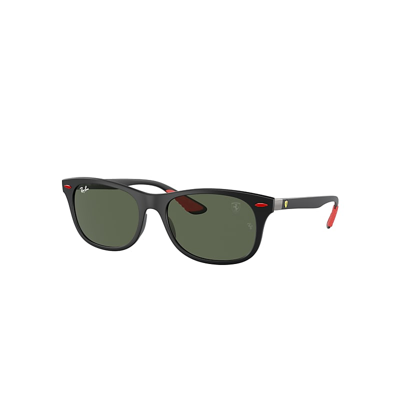 Shop Ray Ban Rb4607m Scuderia Ferrari Collection Sonnenbrillen Schwarz Fassung Grün Glas 55-17 In Black