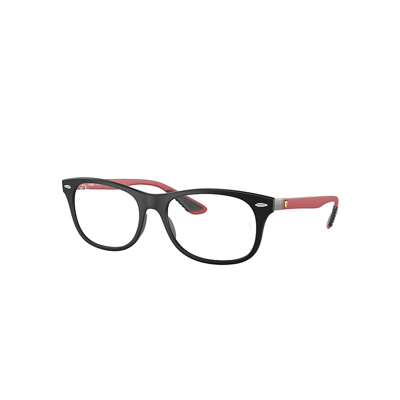 Shop Ray Ban Eyeglasses Unisex Rb7307m Optics Scuderia Ferrari Collection - Red Frame Clear Lenses Polarized 55-1