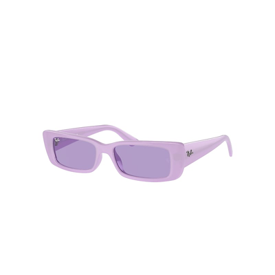 Shop Ray Ban Sunglasses Unisex Teru Bio-based - Lilac Frame Violet Lenses 54-17