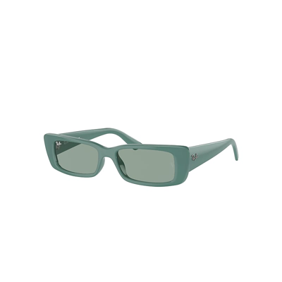Shop Ray Ban Sunglasses Unisex Teru Bio-based - Algae Green Frame Green Lenses 54-17