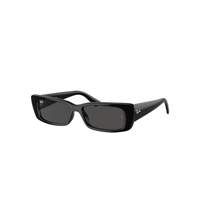 Ray Ban Teru Bio-based Sunglasses Black Frame Grey Lenses 54-17 In Black