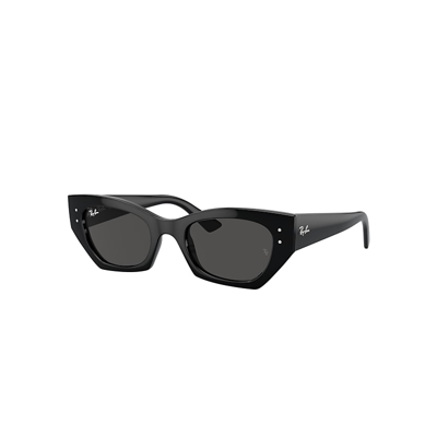 Shop Ray Ban Sunglasses Unisex Zena Bio-based - Black Frame Grey Lenses 49-22