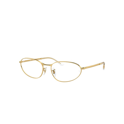 Shop Ray Ban Eyeglasses Unisex Rb3734v Optics - Gold Frame Clear Lenses Polarized 54-18