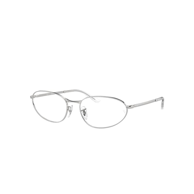 Ray Ban Rb3734v Optics Eyeglasses Silver Frame Clear Lenses Polarized 54-18 In Silver