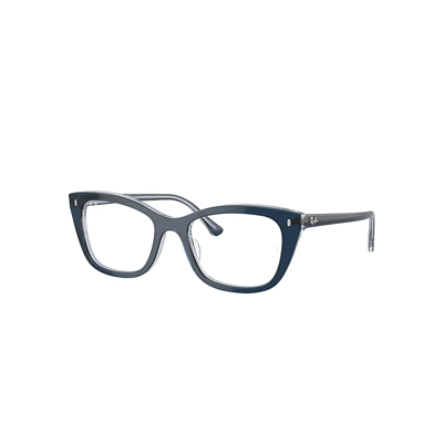 Shop Ray Ban Eyeglasses Unisex Rb5433 Optics - Blue Frame Clear Lenses Polarized 52-19