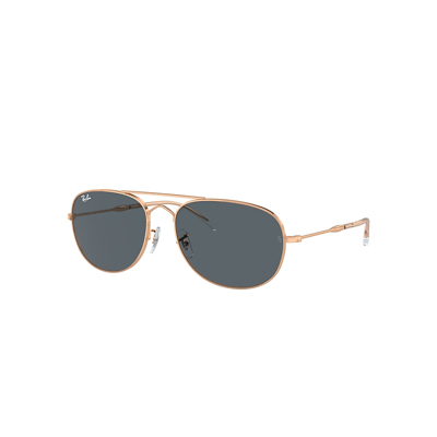 Shop Ray Ban Bain Bridge Sunglasses Rose Gold Frame Blue Lenses 60-17