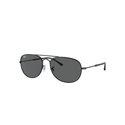 Shop Ray Ban Sunglasses Unisex Bain Bridge - Black Frame Grey Lenses 57-17