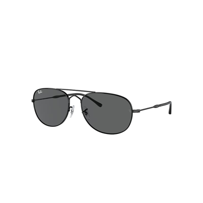 Ray Ban Bain Bridge Sunglasses Black Frame Grey Lenses 57-17 In Black