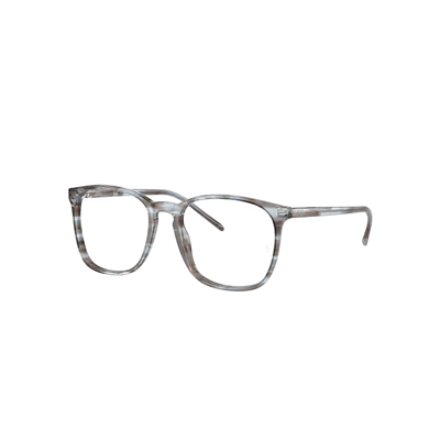 Shop Ray Ban Eyeglasses Unisex Rb5387 Optics - Striped Blue Frame Clear Lenses Polarized 52-18