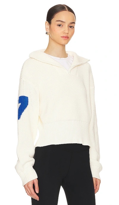 Shop 7 Days Active Half Zip Cropped Sweatshirt In White Alyssum
