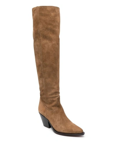 Shop Sonora Camel Brown 70mm Suede Boots