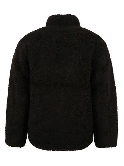 Shop Represent Black Fuzzy Zip-up Jacket