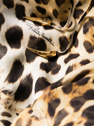 Shop Roberto Cavalli Multicolour Jaguar Kaftan In Neutrals