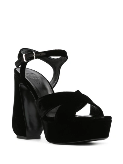 Shop Si Rossi Black Calf Leather Sandals
