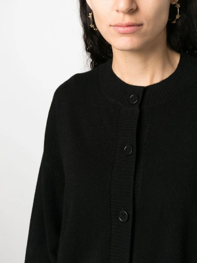 Shop P.a.r.o.s.h Round-neck Cardigan In Black