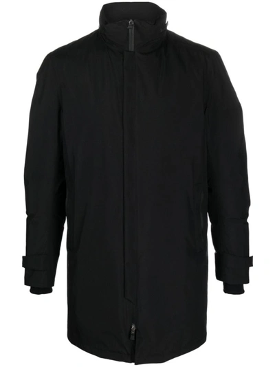 Shop Herno Black Feather Down Jacket