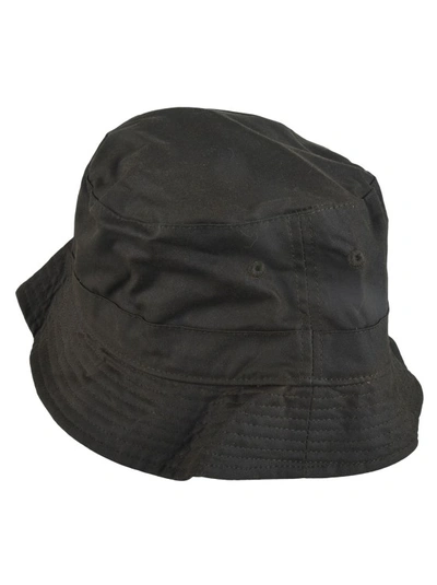 Shop Barbour Olive Green Belsay Logo-embroidered Cotton Bucket Hat In Black