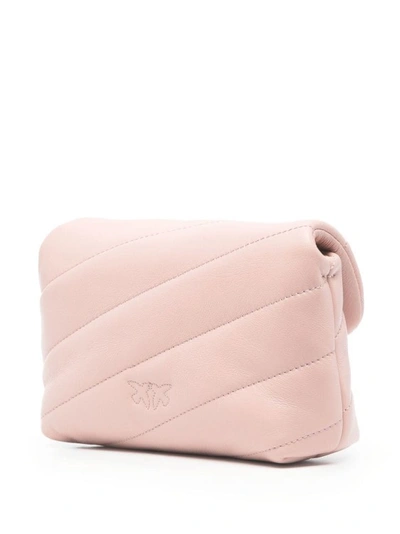 Shop Pinko Pink Love Puff Crossbody Bag In Neutrals