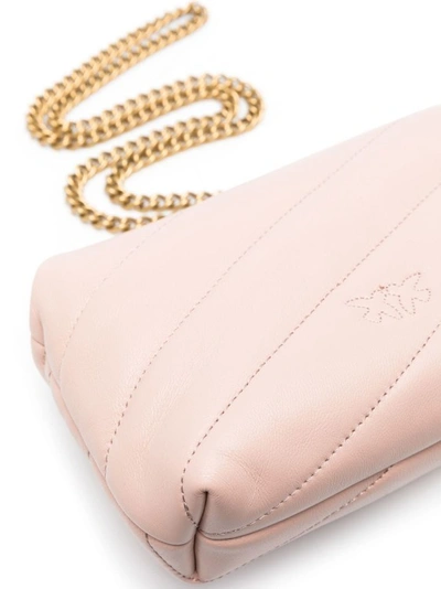 Shop Pinko Pink Love Puff Crossbody Bag In Neutrals