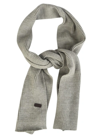 Shop Barbour Hat And Scarf Set In Grey