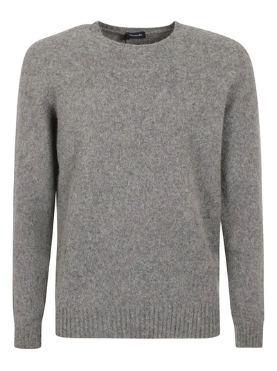 Shop Drumohr Crew Neck Brushed Sweater In Grey