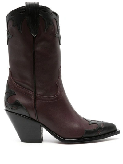 Shop Sonora Brown/black Calf Leather Boots