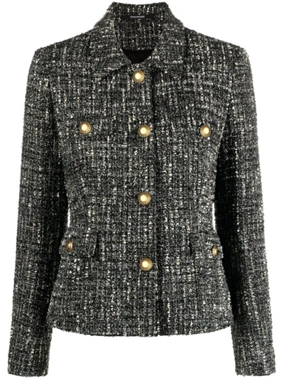 Shop Tagliatore India Tweed Jacket In Grey