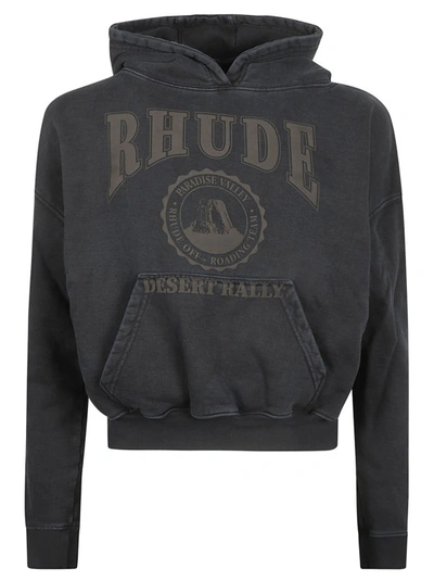Shop Rhude Desert Valley Hoodie In Black