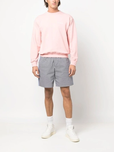 Shop Sporty And Rich Blush Pink Cotton Sweatshirt In Neutrals