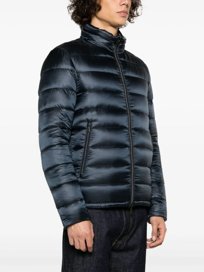 Shop Herno Feather Down Reversible Jacket In Black