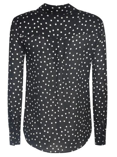 Shop Pinko Black/white Polka-dot Long-sleeved Shirt