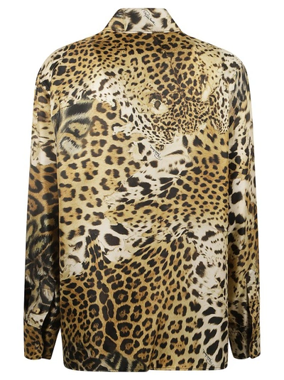 Shop Roberto Cavalli Multicolour Jaguar Shirt In Brown