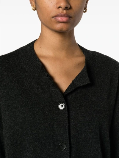 Shop P.a.r.o.s.h Fisherman's Knit Cardigan In Black