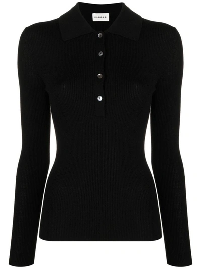Shop P.a.r.o.s.h Slim-fit Polo Shirt In Black