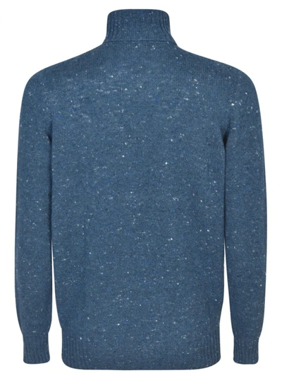 Shop Drumohr Roll-neck Jumper In Blue