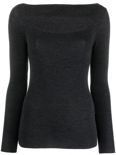 Shop P.a.r.o.s.h Cut-out Sweatshirt In Black