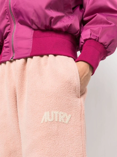 Shop Autry Tapered-leg Trousers In Pink