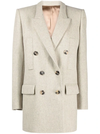 Shop Isabel Marant Floyd Double-breasted Blazer In Neutrals