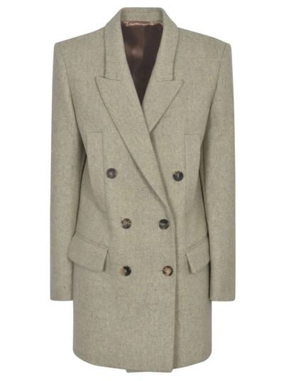 Shop Isabel Marant Floyd Double-breasted Blazer In Neutrals