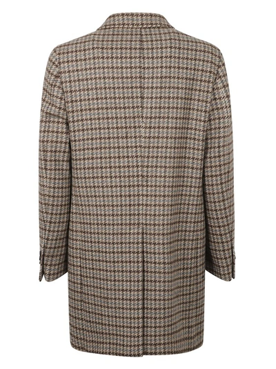 Shop Tagliatore Single-breasted Coat In Brown