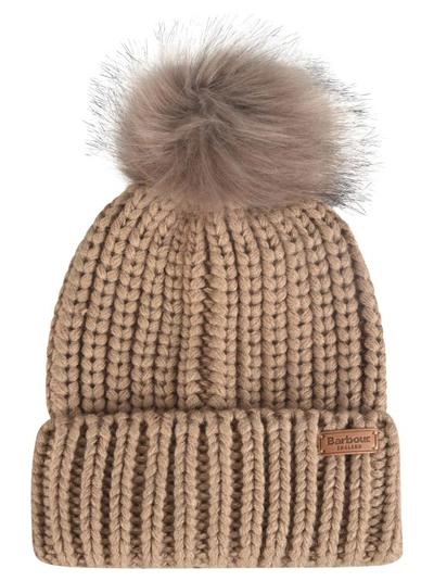 Shop Barbour Hat And Scarf Set In Brown