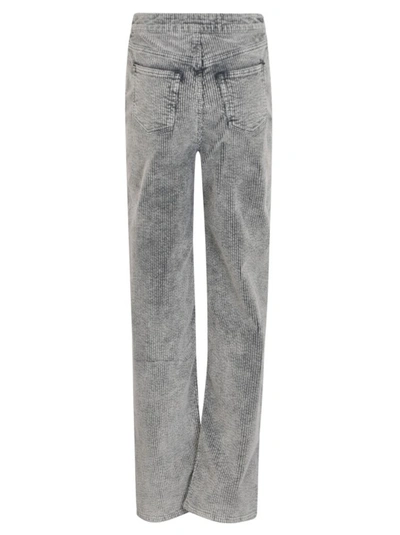 Shop Rev Black/grey The Owen Wide-leg Corduroy Cotton Trousers