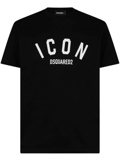 Shop Dsquared2 Icon-print T-shirt In Black