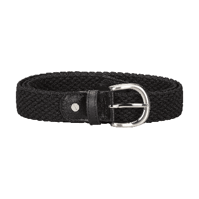Shop Nike Women's Solid Stretch Woven Golf Belt In Black