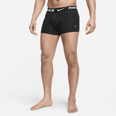 Shop Nike Dri-fit Essential Micro Men's Trunks (3-pack) In Black