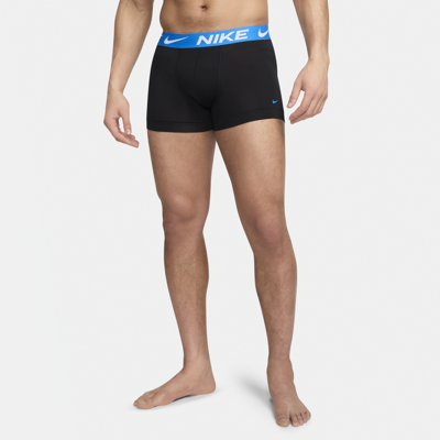 Shop Nike Dri-fit Essential Micro Men's Trunks (3-pack) In Black
