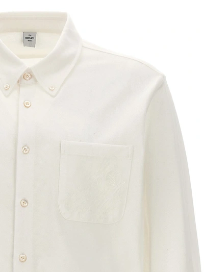 Shop Berluti 'scritto Pocket' Shirt In White
