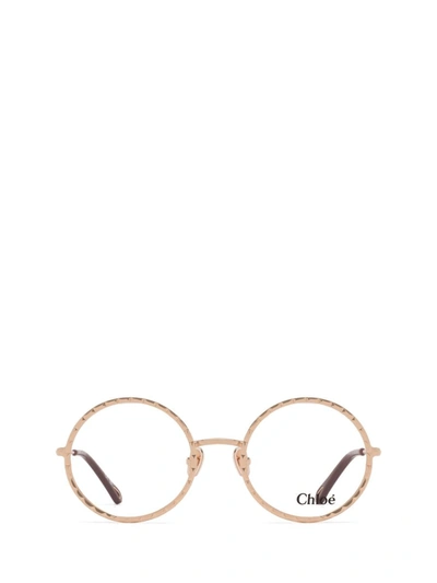 Shop Chloé Eyeglasses In Gold