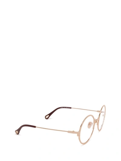 Shop Chloé Eyeglasses In Gold